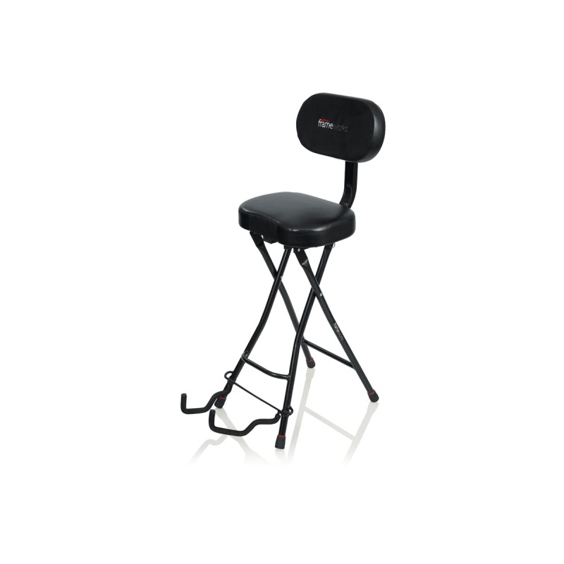 Gator Frameworks GFW-GTR-SEAT - Krzesło na gitarzysty ze statywem Gator Frameworks GFW-GTR-SEAT - Krzesło na gitarzysty ze statywem