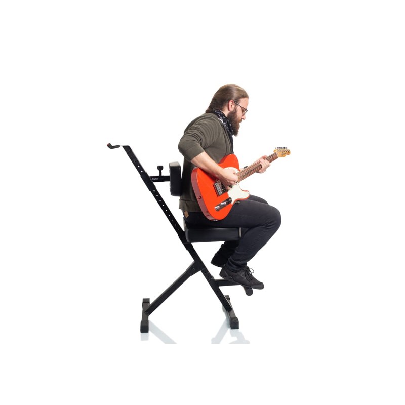 Gator Frameworks GFW-GTR-SEATDLX - Krzesło na gitarzysty ze statywem Gator Frameworks GFW-GTR-SEATDLX - Krzesło na gitarzysty ze statywem