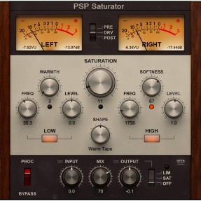 PSP Audioware Saturator Wtyczka VST - 1 - Efekty (wtyczki VST, VSTi, TDM, RTAS itp.)) - Wtyczka VST Saturator (nasycenia), która