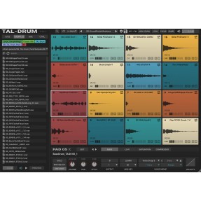 TAL Drum Wtyczka VST - 1 - Instrumenty wirtualne - TAL-Drum to sampler perkusyjny, krótkie próbki i pętle inspirowane samplerami