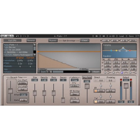 Waves IR1 Convolution Reverb - Wtyczka pogłosu (do pobrania)