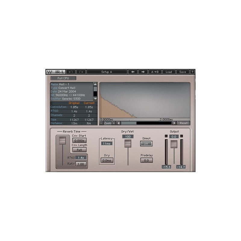 Waves IR1 Convolution Reverb - Wtyczka pogłosu (do pobrania) Waves IR1 Convolution Reverb - Wtyczka pogłosu (do pobrania)