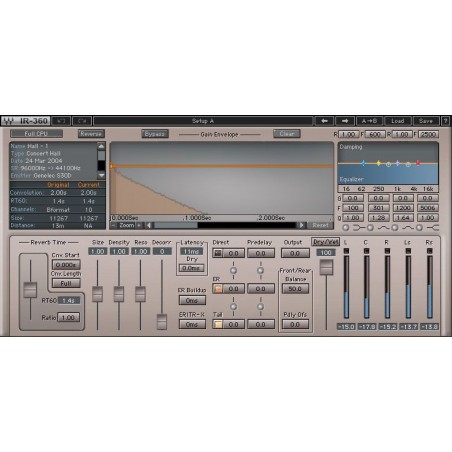 Waves IR360 Convolution Reverb - Wtyczka Surround Reverb (do pobrania)
