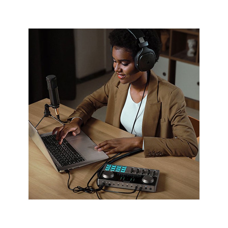 DONNER PODCAST BUNDLE - Zestaw podcast z mikrofonem - 4 - Mikrofony studyjne - Zestaw do podcastu, mikser audio (Podcard), mikro DONNER PODCAST BUNDLE - Zestaw podcast z mikrofonem - 4 - Mikrofony studyjne - Zestaw do podcastu, mikser audio (Podcard), mikro