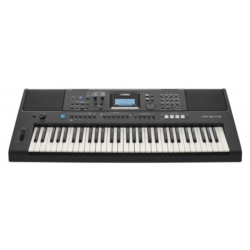 Keyboard Yamaha PSR-E473 + naklejki z literową nazwą dźwięku Keyboard Yamaha PSR-E473 + naklejki z literową nazwą dźwięku