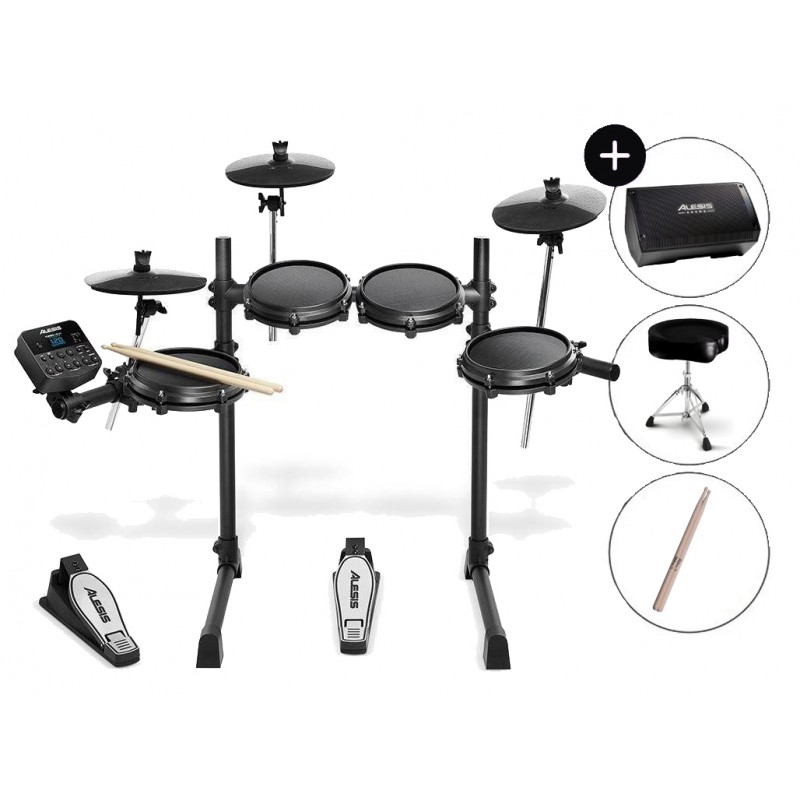 Perkusja elektroniczna Alesis Turbomesh Kit + odsłuch + kabel + pałki + stołek Perkusja elektroniczna Alesis Turbomesh Kit + odsłuch + kabel + pałki + stołek