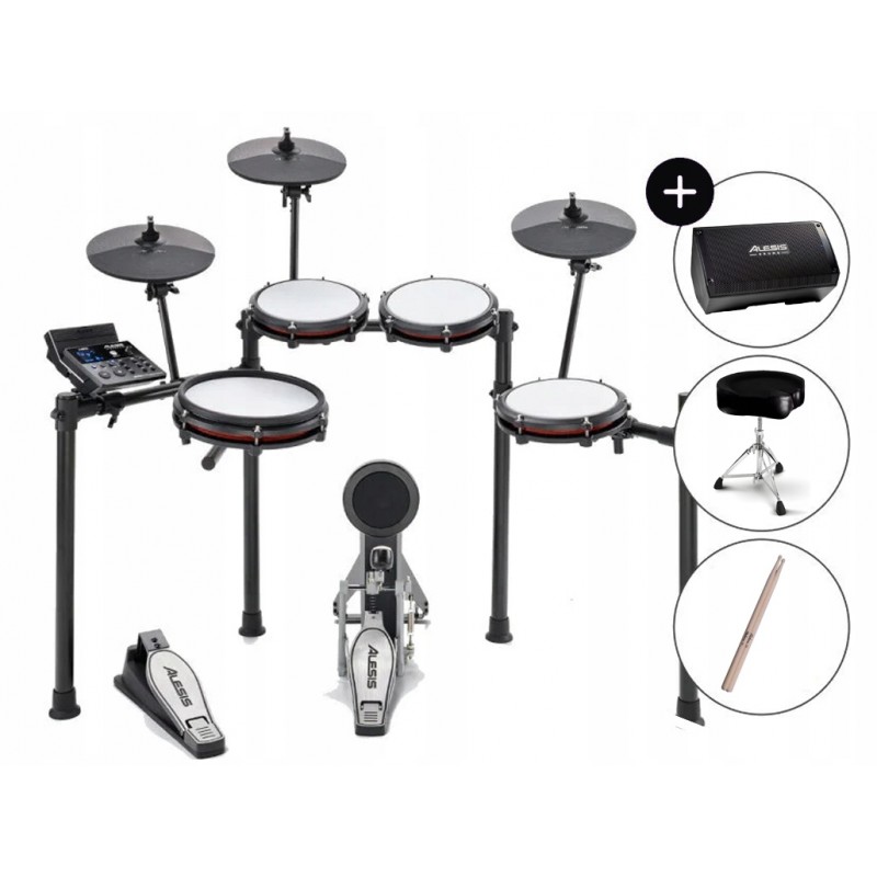 Perkusja elektroniczna Alesis Nitro Max + odsłuch + kabel + pałki + stołek Perkusja elektroniczna Alesis Nitro Max + odsłuch + kabel + pałki + stołek
