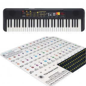 Keyboard Yamaha PSR-F52 + naklejki z literową nazwą dźwięku