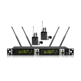 Avtek WM 2B Zestaw bezprzewodowy z dwoma nadajnikami bodypack - 1 - Zestawy bezprzewodowe krawatowe - Bezprzewodowy podwójny sys