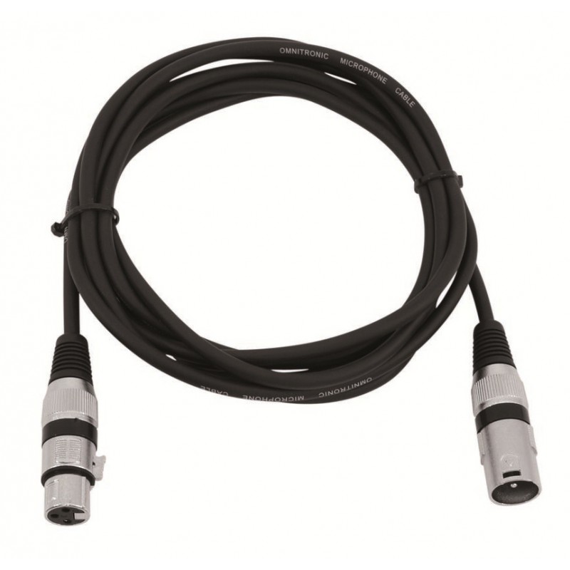 OMNITRONIC XLR Cable 3-pin 10m bk - kabel mikrofonowy - 1 - Kable mikrofonowe - OMNITRONIC XLR Cable 3-pin 10m bk - kabel mikrofonowy - 1 - Kable mikrofonowe -