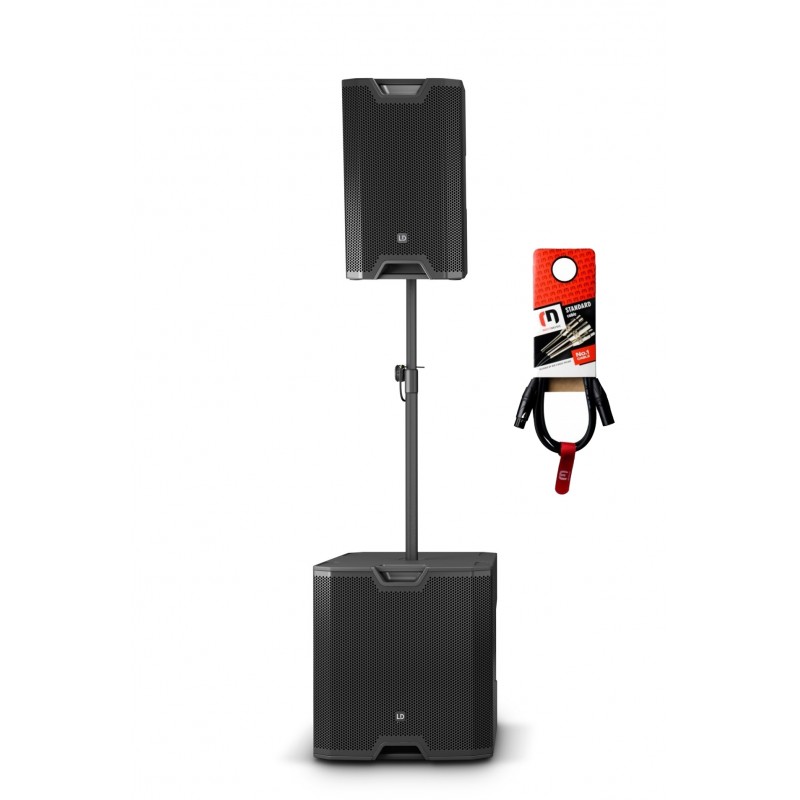 Zestaw nagłośnieniowy LD Systems ICOA PRO, kolumna ICOA15ABT, subwoofer ICOA SUB18A, dystans, kabel Zestaw nagłośnieniowy LD Systems ICOA PRO, kolumna ICOA15ABT, subwoofer ICOA SUB18A, dystans, kabel