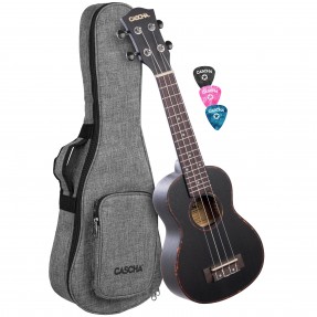 Cascha Soprano Ukulele Mahogany Black - Ukulele sopranowe zestaw - 1 - Ukulele -