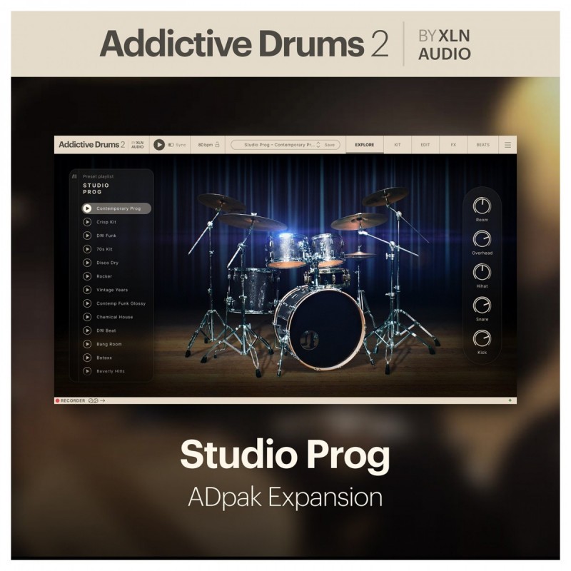 XLN Audio Addictive Drums 2: Studio Prog ADpak - Rozszerzenie do wtyczki (do pobrania) XLN Audio Addictive Drums 2: Studio Prog ADpak - Rozszerzenie do wtyczki (do pobrania)