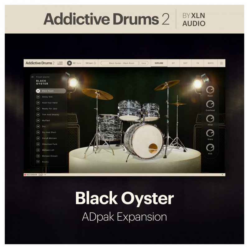 XLN Audio Addictive Drums 2: Black Oyster ADpak - Rozszerzenie do wtyczki (do pobrania) XLN Audio Addictive Drums 2: Black Oyster ADpak - Rozszerzenie do wtyczki (do pobrania)