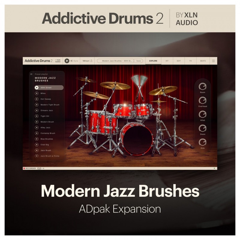 XLN Audio Addictive Drums 2: Modern Jazz Brushes ADpak - Rozszerzenie do wtyczki (do pobrania) XLN Audio Addictive Drums 2: Modern Jazz Brushes ADpak - Rozszerzenie do wtyczki (do pobrania)
