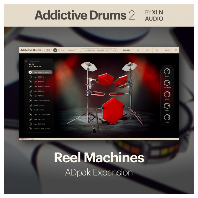 XLN Audio Addictive Drums 2: Reel Machines ADpak - Rozszerzenie do wtyczki (do pobrania) XLN Audio Addictive Drums 2: Reel Machines ADpak - Rozszerzenie do wtyczki (do pobrania)