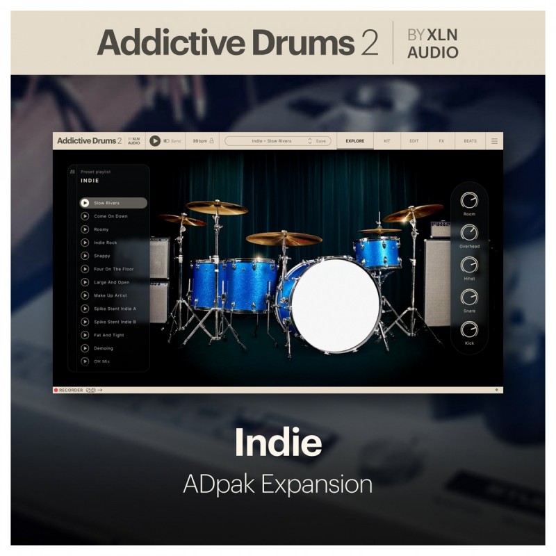 XLN Audio Addictive Drums 2: Indie ADpak - Rozszerzenie do wtyczki (do pobrania) XLN Audio Addictive Drums 2: Indie ADpak - Rozszerzenie do wtyczki (do pobrania)