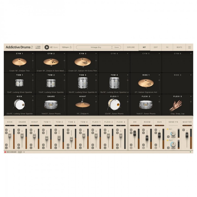 XLN Audio Addictive Drums 2: Vintage Dry ADpak - Rozszerzenie do wtyczki (do pobrania) XLN Audio Addictive Drums 2: Vintage Dry ADpak - Rozszerzenie do wtyczki (do pobrania)