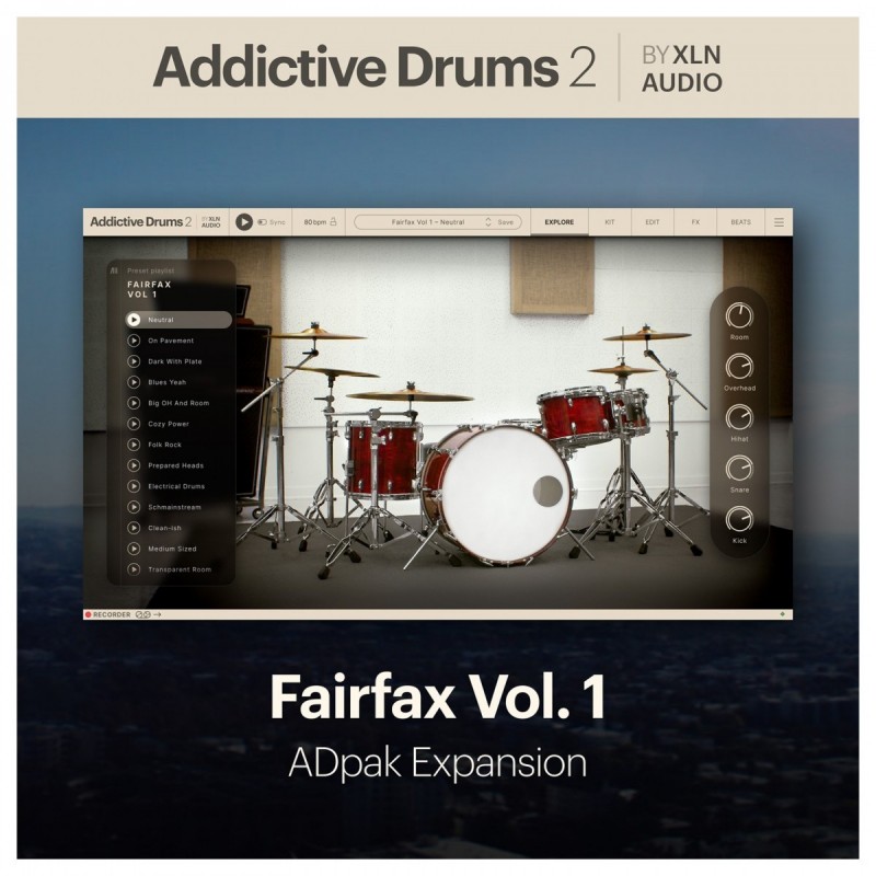 XLN Audio Addictive Drums 2: Fairfax Vol. 1 ADpak - Rozszerzenie do wtyczki (do pobrania) XLN Audio Addictive Drums 2: Fairfax Vol. 1 ADpak - Rozszerzenie do wtyczki (do pobrania)