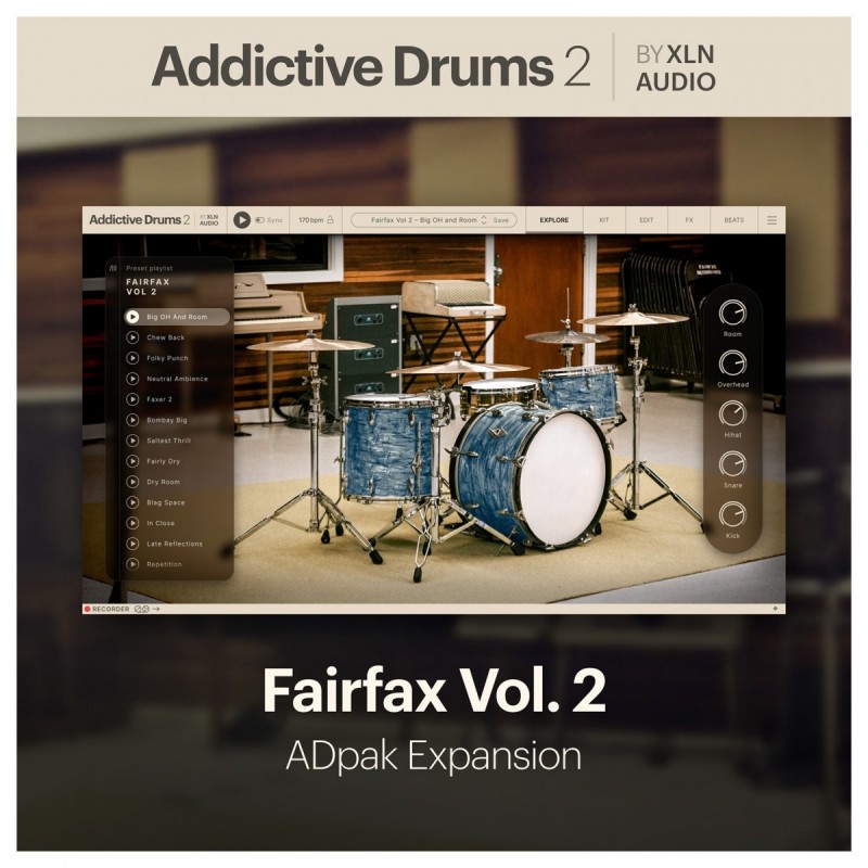 XLN Audio Addictive Drums 2: Fairfax Vol. 2 ADpak - Rozszerzenie do wtyczki (do pobrania) XLN Audio Addictive Drums 2: Fairfax Vol. 2 ADpak - Rozszerzenie do wtyczki (do pobrania)