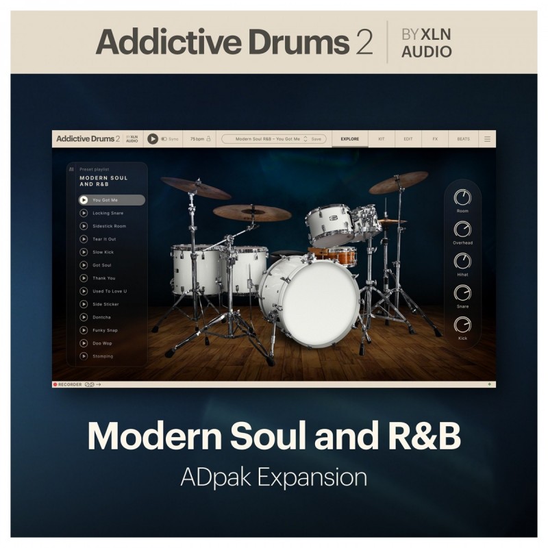 XLN Audio Addictive Drums 2: Modern Soul and R&B ADpak - Rozszerzenie do wtyczki (do pobrania) XLN Audio Addictive Drums 2: Modern Soul and R&B ADpak - Rozszerzenie do wtyczki (do pobrania)