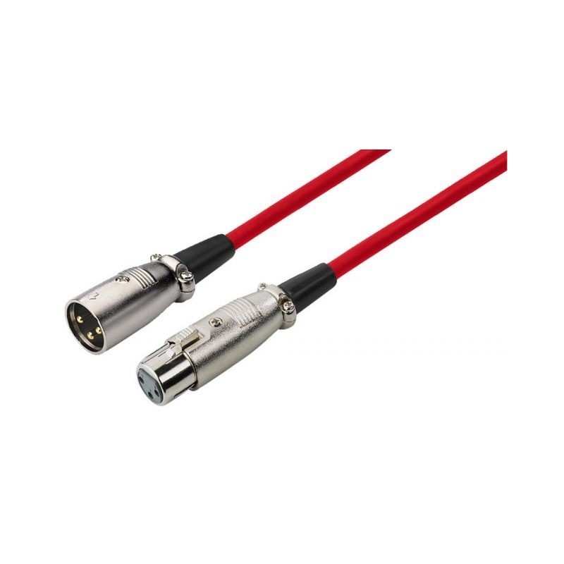 Monacor MEC-190slsRT - Kabel XLR czerwony 2m