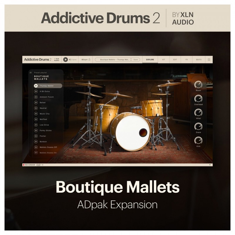 XLN Audio Addictive Drums 2: Boutique Mallets - Wtyczka perkusyjna (do pobrania) XLN Audio Addictive Drums 2: Boutique Mallets - Wtyczka perkusyjna (do pobrania)