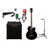 Bas akustyczny Ibanez AEB8E-BK + Wzmacniacz 20W + Kabel + Tuner + Statyw Bas akustyczny Ibanez AEB8E-BK + Wzmacniacz 20W + Kabel + Tuner + Statyw