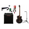 Bas akustyczny Dimavery AB-450 BK + Wzmacniacz 20W + Kabel + Tuner + Statyw Bas akustyczny Dimavery AB-450 BK + Wzmacniacz 20W + Kabel + Tuner + Statyw