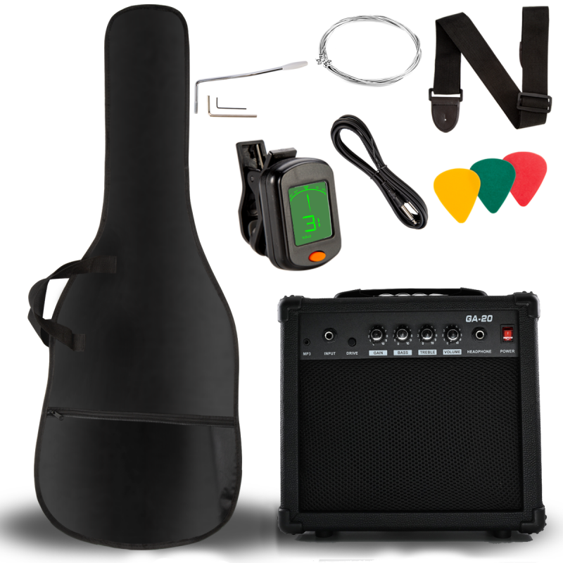 V-TONE EGA 39 BK gitara elektryczna 4/4 SSS wzmacniacz pokrowiec zestaw - 8 - Elektryczne ze wzmacniaczem - V-TONE EGA 39 BK git V-TONE EGA 39 BK gitara elektryczna 4/4 SSS wzmacniacz pokrowiec zestaw - 8 - Elektryczne ze wzmacniaczem - V-TONE EGA 39 BK git