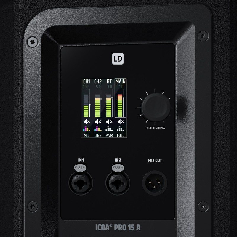 LD Systems ICOA PRO 15 A - Kolumna aktywna PA 15" o wysokiej wydajności z Bluetooth i aplikacją LD Systems ICOA PRO 15 A - Kolumna aktywna PA 15" o wysokiej wydajności z Bluetooth i aplikacją