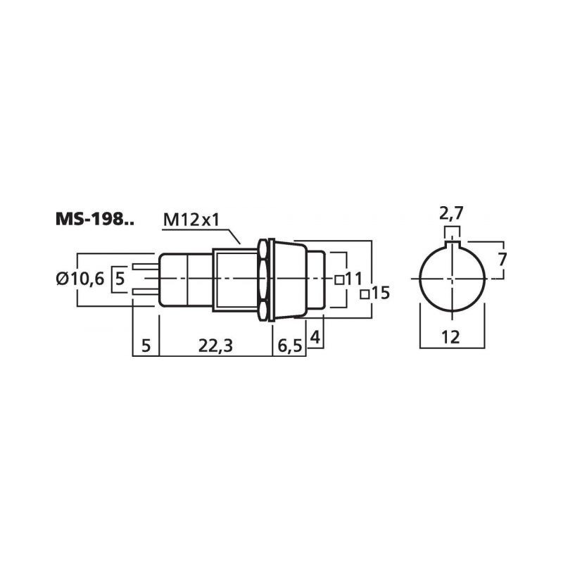 Monacor MS-198slsRT - Przełączniki wciskane