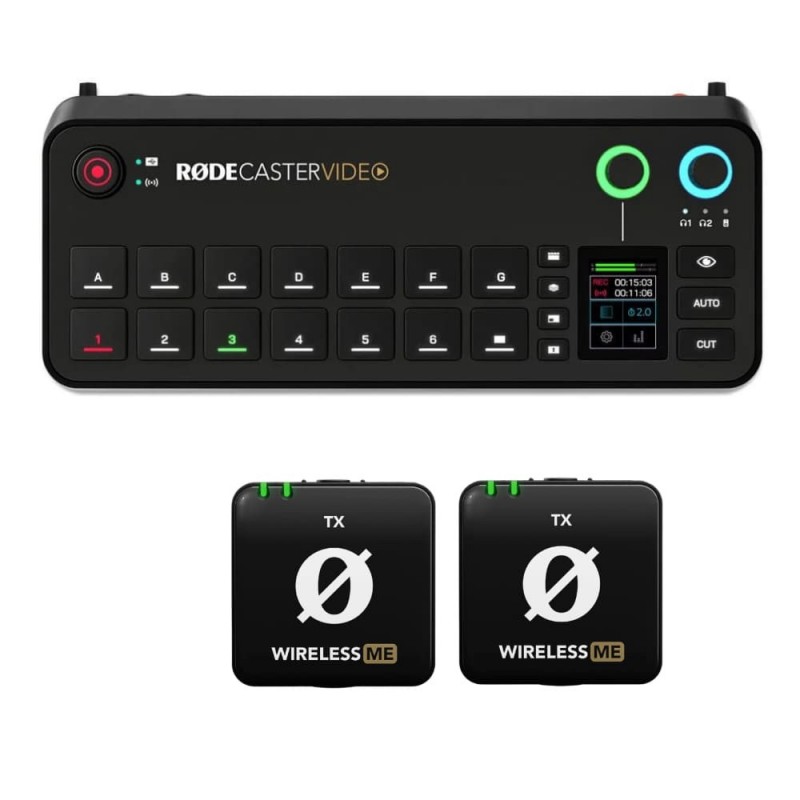 RodeCaster VIDEO + 2x Rode Wireless ME TX Studio do Podcastu Zestaw RodeCaster VIDEO + 2x Rode Wireless ME TX Studio do Podcastu Zestaw
