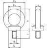 Riggatec Eyebolt M8 Black WLL 140kg - Śruba oczkowa