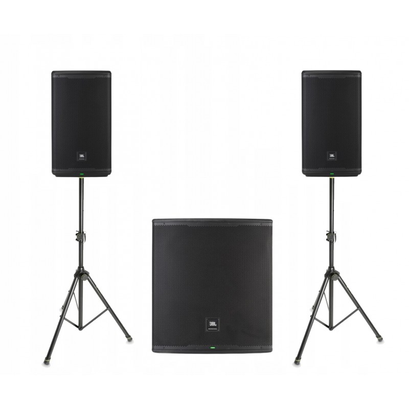 Zestaw nagłośnieniowy JBL EON, 2x kolumna EON712, 1x subwoofer EON718S statywy Zestaw nagłośnieniowy JBL EON, 2x kolumna EON712, 1x subwoofer EON718S statywy