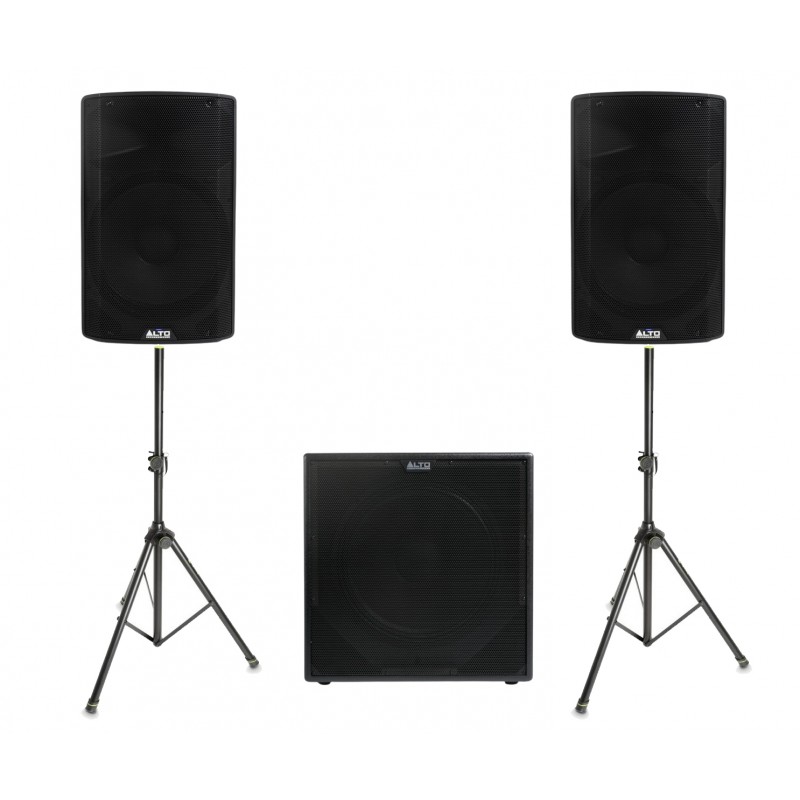 Zestaw nagłośnieniowy Alto TX, 2x kolumna TX415, 1x subwoofer TX18S statywy Zestaw nagłośnieniowy Alto TX, 2x kolumna TX415, 1x subwoofer TX18S statywy