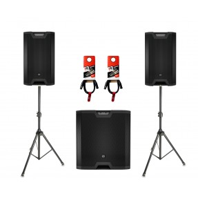 Zestaw nagłośnieniowy LD Systems ICOA, 2x kolumna ICOA15ABT, 1x subwoofer ICOA SUB18A, 2x statyw, 2x kabel