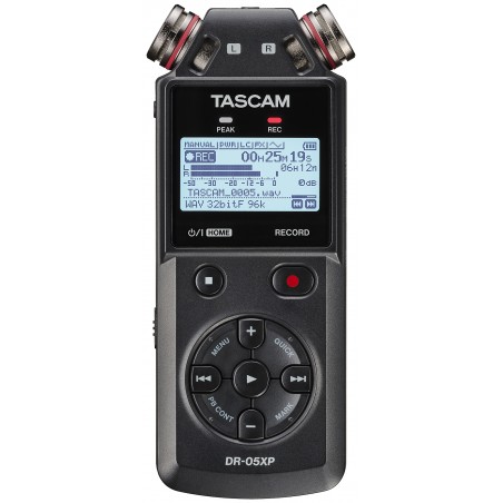 Tascam DR-05XP - rejestrator cyfrowy - 1 - Rejestratory - Ręczny rejestrator cyfrowy stereo z interfejsem audio USB umożliwia ła