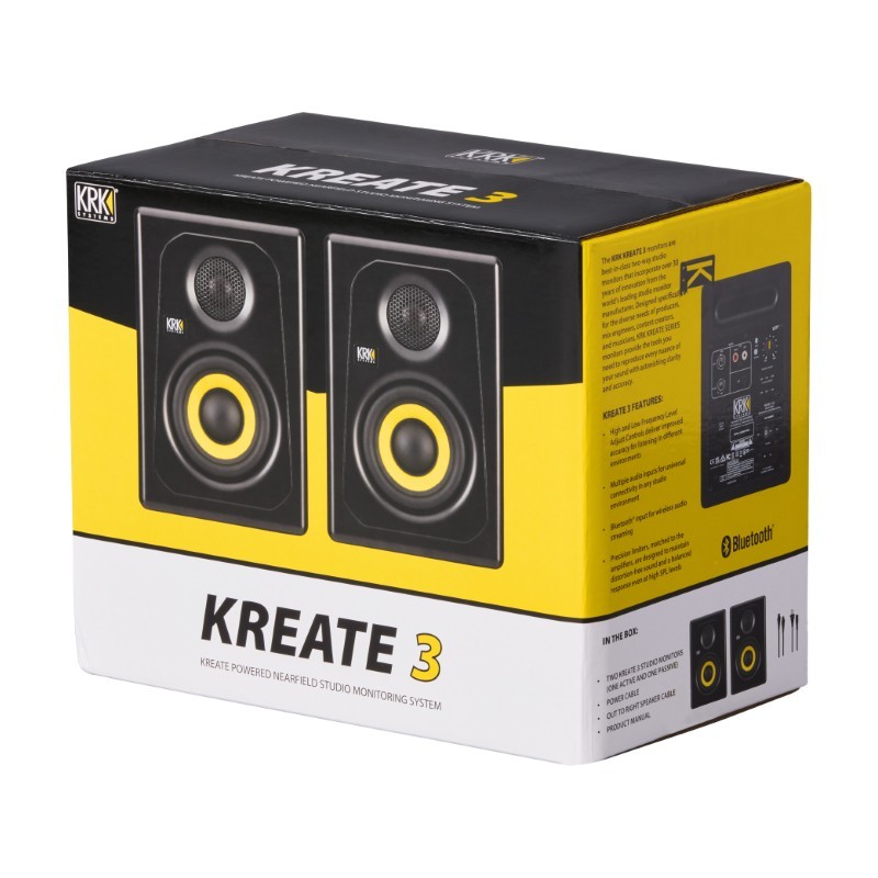 KRK Kreate 3 - Monitory studyjne BT, para - 10 - Monitory studyjne - Monitory studyjne KRK z serii Kreate 3 zapewniają legendarn KRK Kreate 3 - Monitory studyjne BT, para - 10 - Monitory studyjne - Monitory studyjne KRK z serii Kreate 3 zapewniają legendarn