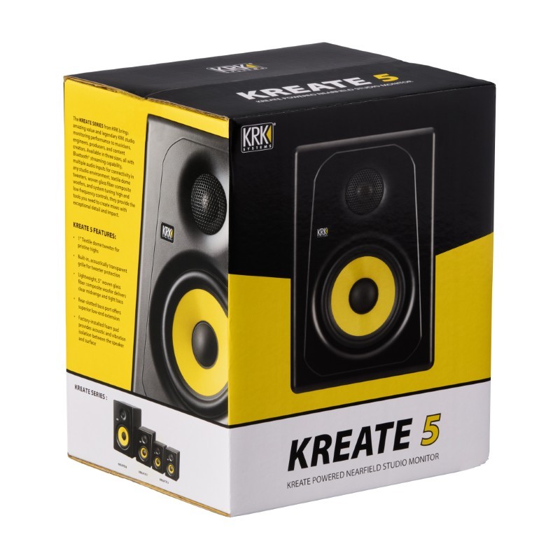 KRK Kreate 5 - Monitor studyjny - 7 - Monitory studyjne - Monitory studyjne z serii KRK Kreate 5 łączą renomowaną jakość dźwięku KRK Kreate 5 - Monitor studyjny - 7 - Monitory studyjne - Monitory studyjne z serii KRK Kreate 5 łączą renomowaną jakość dźwięku