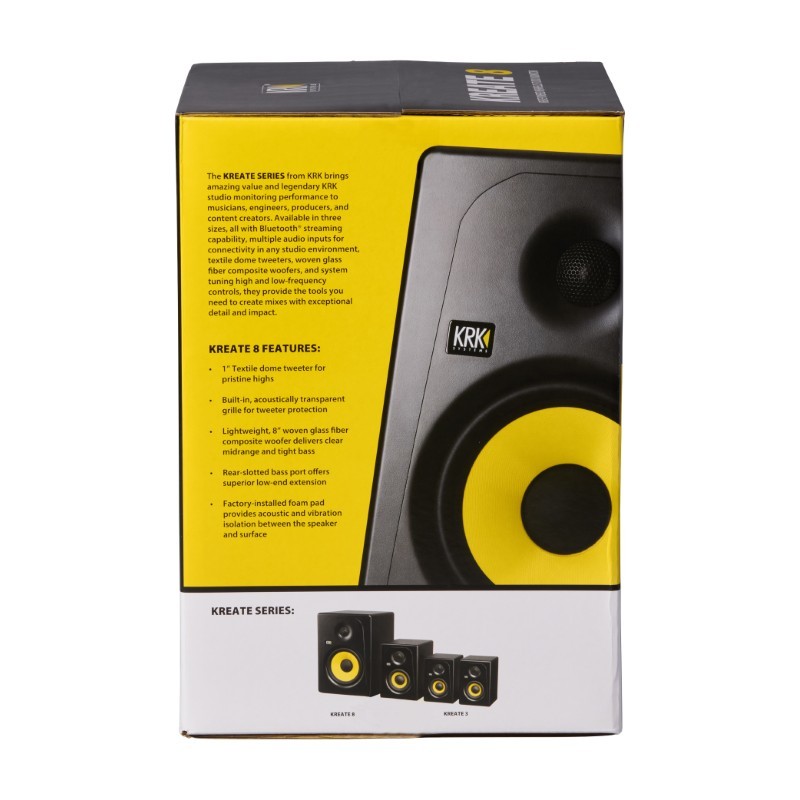 KRK Kreate 8 - Monitor studyjny - 6 - Monitory studyjne - KRK Kreate to seria monitorów studyjnych stworzonych z myślą o wymagaj KRK Kreate 8 - Monitor studyjny - 6 - Monitory studyjne - KRK Kreate to seria monitorów studyjnych stworzonych z myślą o wymagaj