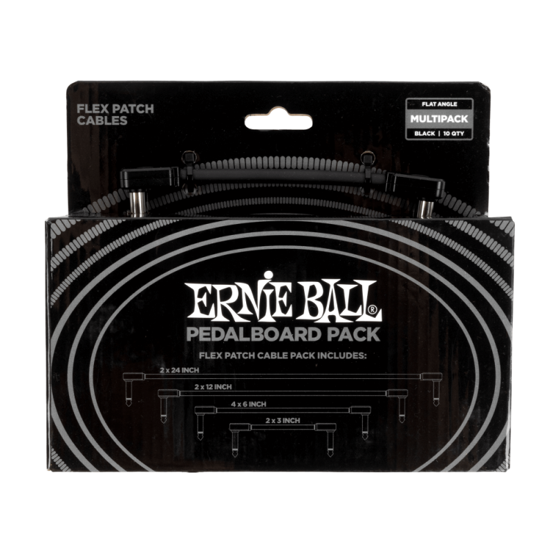 Ernie Ball 6462 Zestaw płaskich kabli krosowych do pedalboardów Ernie Ball 6462 Zestaw płaskich kabli krosowych do pedalboardów