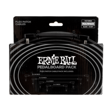 Ernie Ball 6462 Zestaw płaskich kabli krosowych do pedalboardów