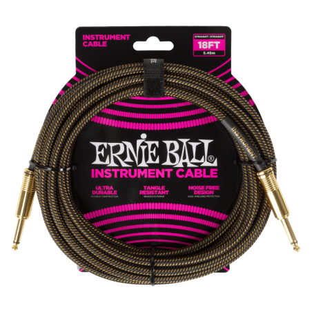 Ernie Ball 6432 Kabel instrumentalny prosty/prosty 5.49 m
