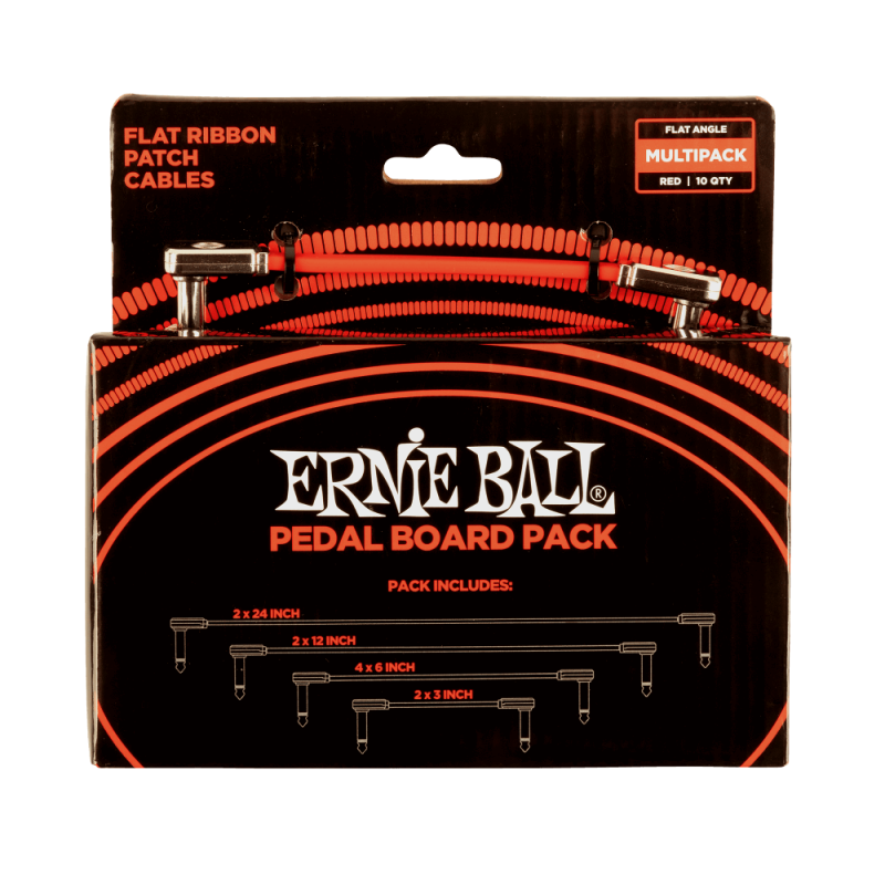 Ernie Ball 6404 Zestaw płaskich kabli krosowych do pedalboardów Ernie Ball 6404 Zestaw płaskich kabli krosowych do pedalboardów