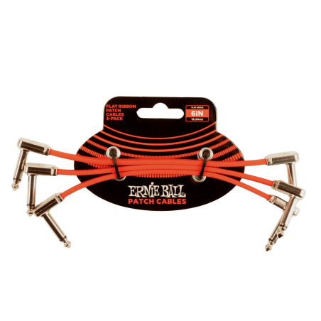 Ernie Ball 6402 Kabel krosowy płaski 15.24 cm 3 szt.