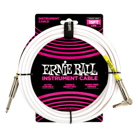 Ernie Ball 6400 Kabel instrumentalny prosty/kątowy 4.57 m