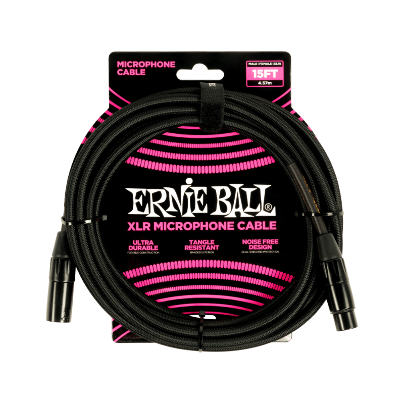 Ernie Ball 6391 Kabel mikrofonowy XLR M / XLR F 4.57 m Ernie Ball 6391 Kabel mikrofonowy XLR M / XLR F 4.57 m