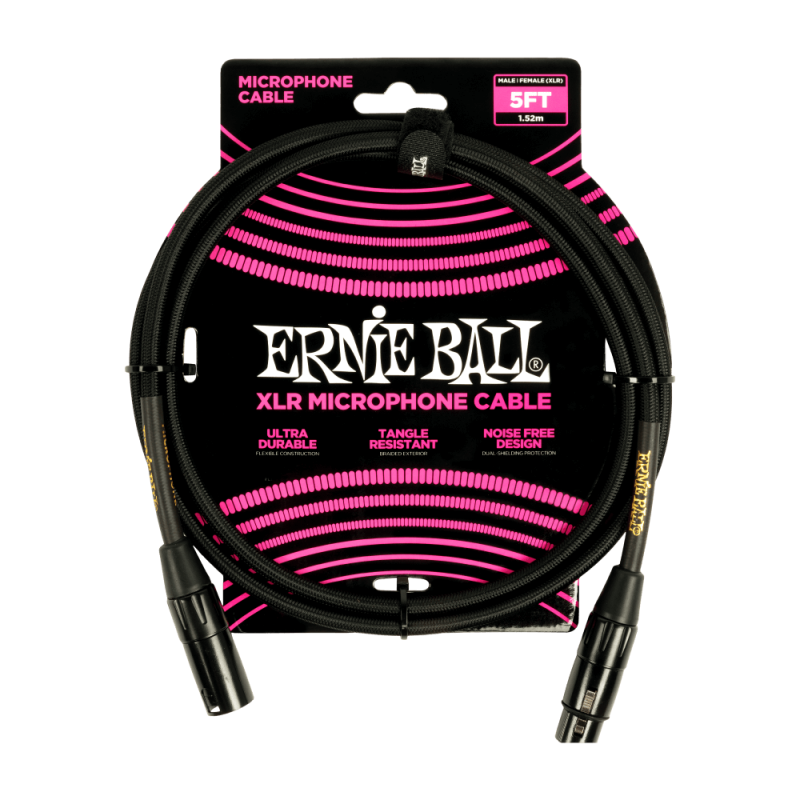 Ernie Ball 6390 Kabel mikrofonowy XLR M / XLR F 1.52 m Ernie Ball 6390 Kabel mikrofonowy XLR M / XLR F 1.52 m