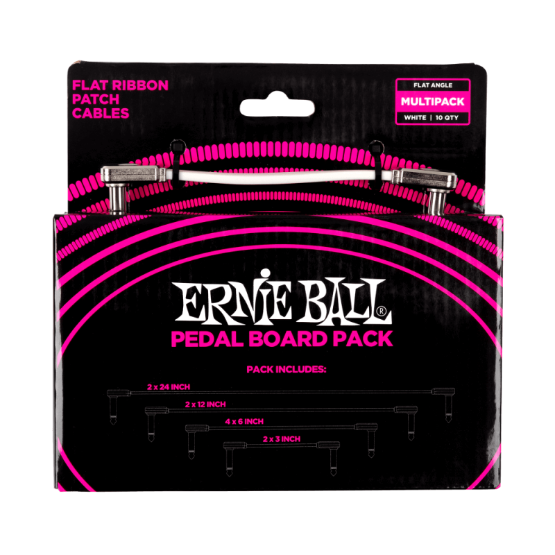 Ernie Ball 6387 Zestaw płaskich kabli krosowych do pedalboardów Ernie Ball 6387 Zestaw płaskich kabli krosowych do pedalboardów